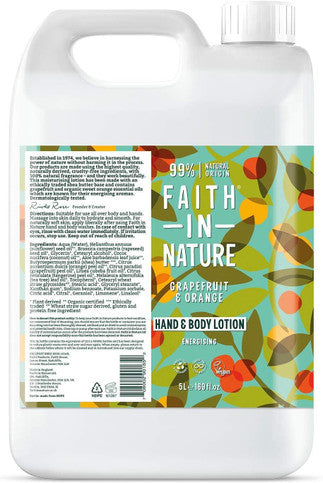 Faith in Nature Grapefruit & Orange Hand & Body Lotion - 5L