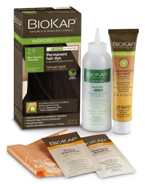 BioKap Dark Chocolate Chestnut 2.9 Rapid Permanent Hair Dye - 135ml
