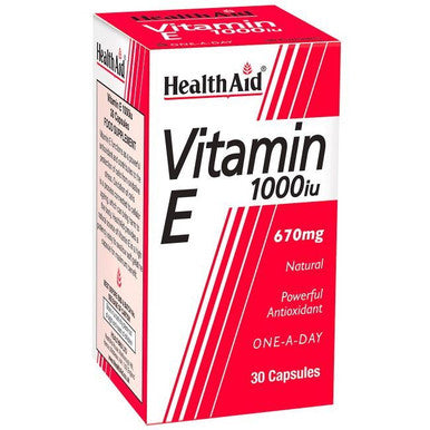 HealthAid Vitamin E 1000iu Natural - 30 Capsules
