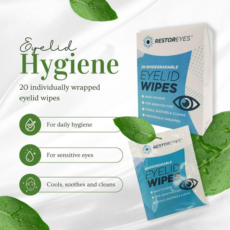 Restoreyes Eyelid Wipes - 20 Individual Wipes