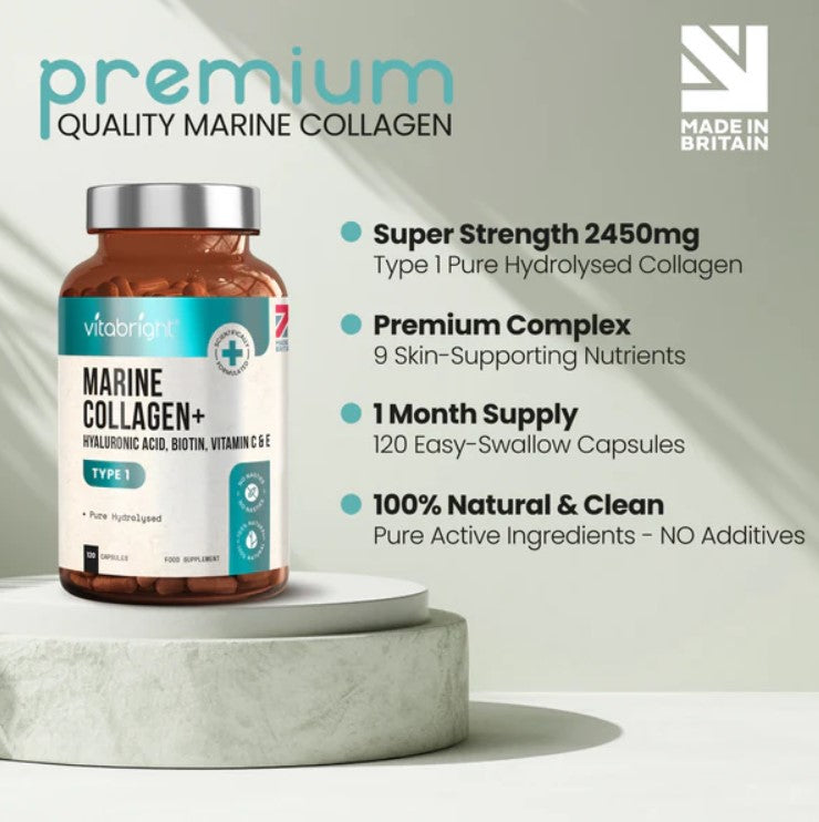 Vitabright Marine Collagen Complex 1000mg - 120 Capsules