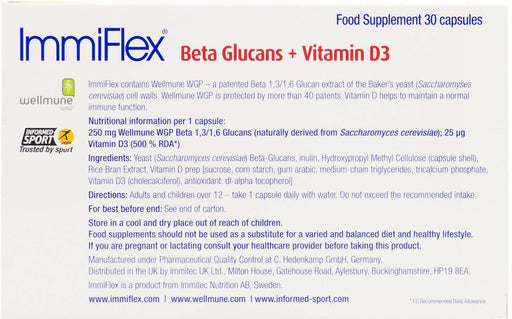 Immiflex 250mg With Vitamin D - 90 Capsules