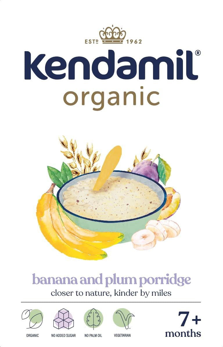 Kendamil Organic Banana and Plum Porridge - 150g