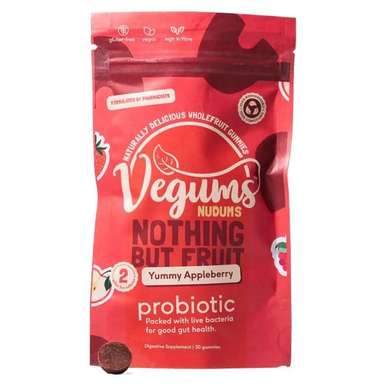 Vegums Nudums Nothing But Fruit Probiotic - 30 Gummies