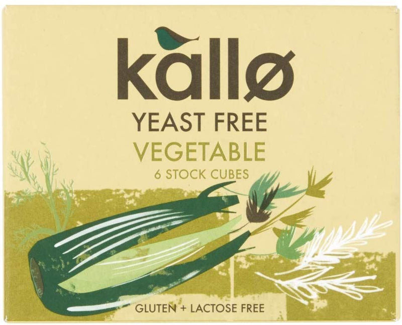 Kallo Organic Yeast Free Vegetable 6 Stock Cubes - 66g