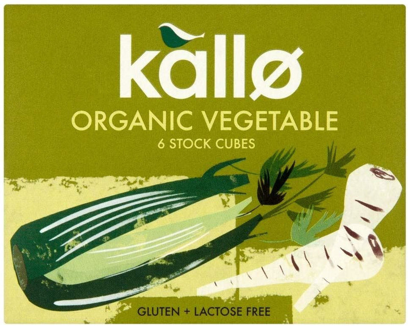 Kallo Organic Organic Vegetable 6 Stock Cubes - 66g