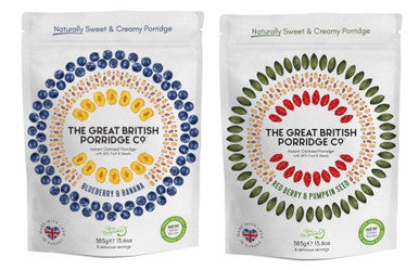 The Great British Porridge Co Blueberry & Banana + Red Berry & Pumpkin Seed