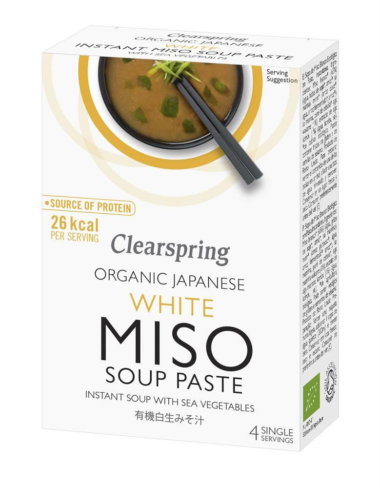 Clearspring Organic Japanese Instant White Miso Soup Paste - 4 Sachets
