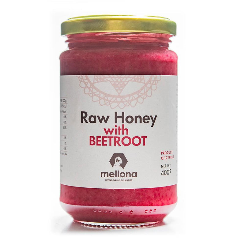 Mellona Cypriot Raw Honey with Beetroot - 400g