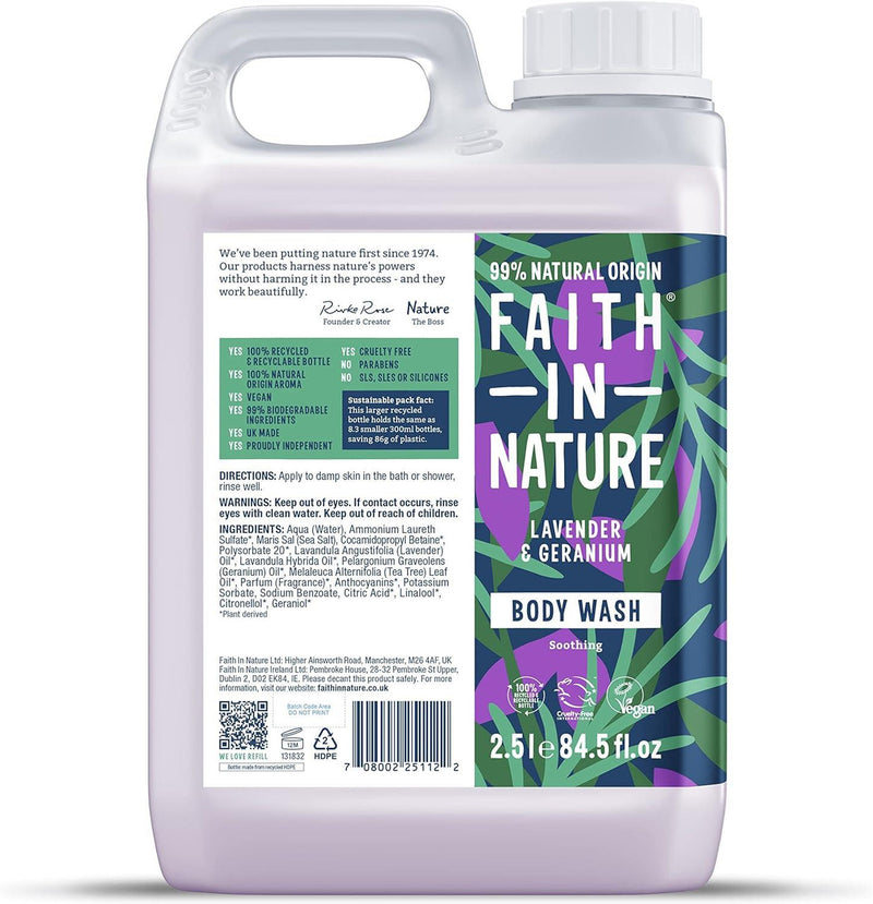 Faith in Nature Lavender & Geranium Body Wash - 2.5L