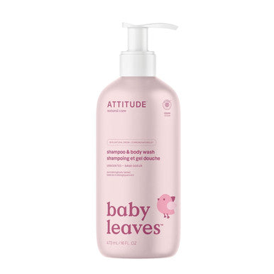 Attitude Baby Leaves 2in1 Shampoo & Body Wash Unscented - 473ml