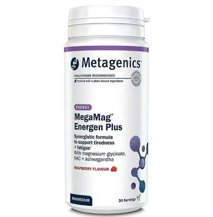 Metagenics MegaMag Energen Plus Magnesium Powder Raspberry - 30 Servings