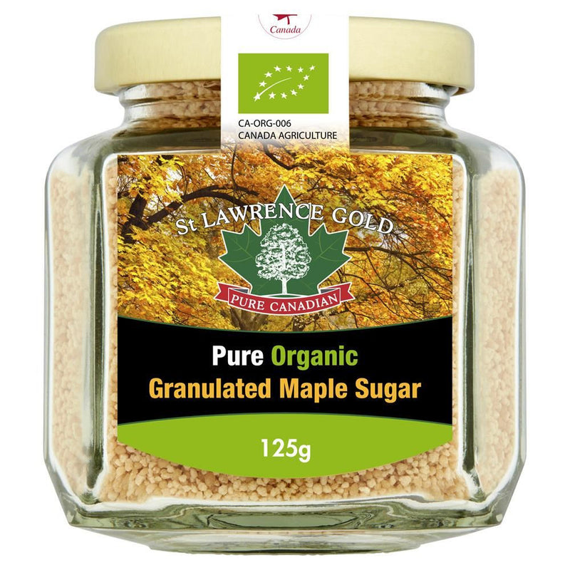 St Lawrence Gold Pure Organic Granulated Maple Sugar - 125g