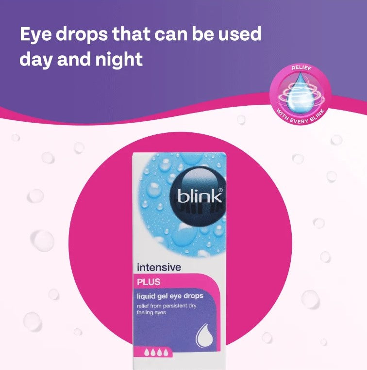 Blink Intensive Plus Liquid Gel Eye Drops - 10ml