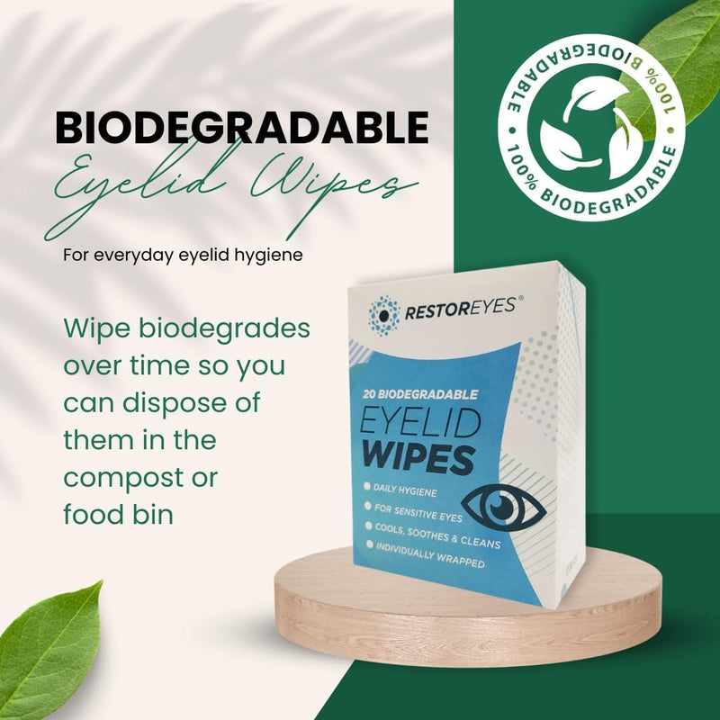 Restoreyes Eyelid Wipes - 20 Individual Wipes