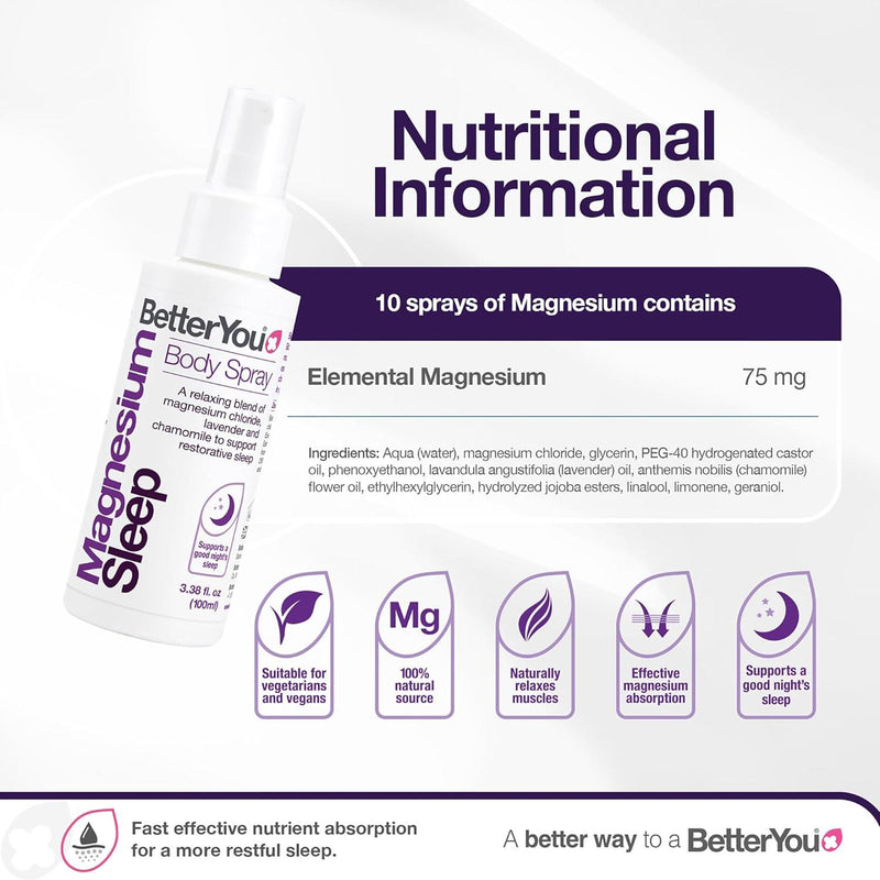 BetterYou Magnesium Sleep Body Spray - 100ml