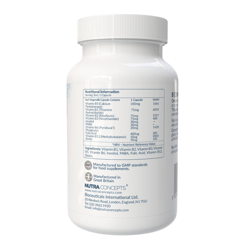 Nutraconcepts B Complex Energy Hormone & Cardiovascular Support - 60 Capsules