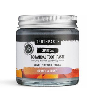 Truthpaste Charcoal: Orange & Fennel Toothpaste - 100ml