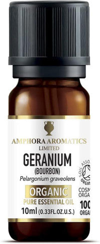 Amphora Aromatics Geranium Bourbon Organic Essential Oil - 10ml