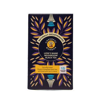 Cheerful Buddha Decaf Lion's Mane Black Tea - 15 Teabags