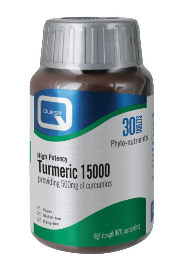 Quest Turmeric 15000 (Piperine From Black Pepper) - 30 Tablets