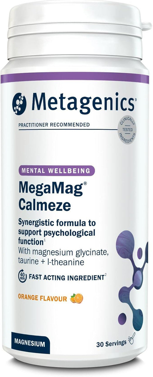 Metagenics MegaMag Calmeze Magnesium Powder Orange - 30 Servings