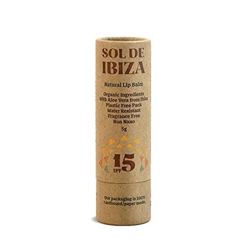 Sol De Ibiza Natural Mineral Sunscreen SPF15 Lip Balm - 5g