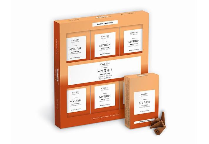 The Kalesi Collection Backflow Incense Cones Myrrh - Pack of 6