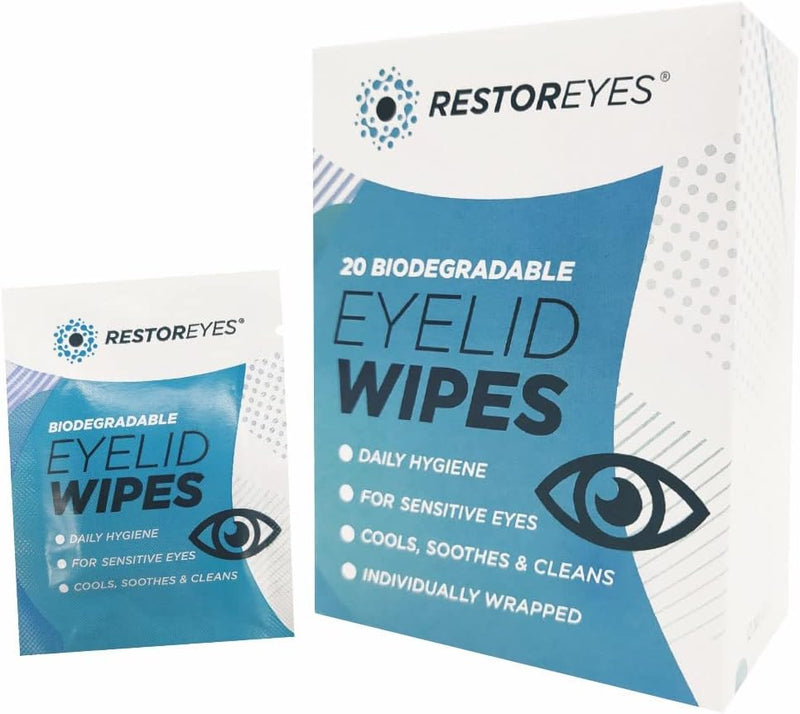 Restoreyes Eyelid Wipes - 20 Individual Wipes