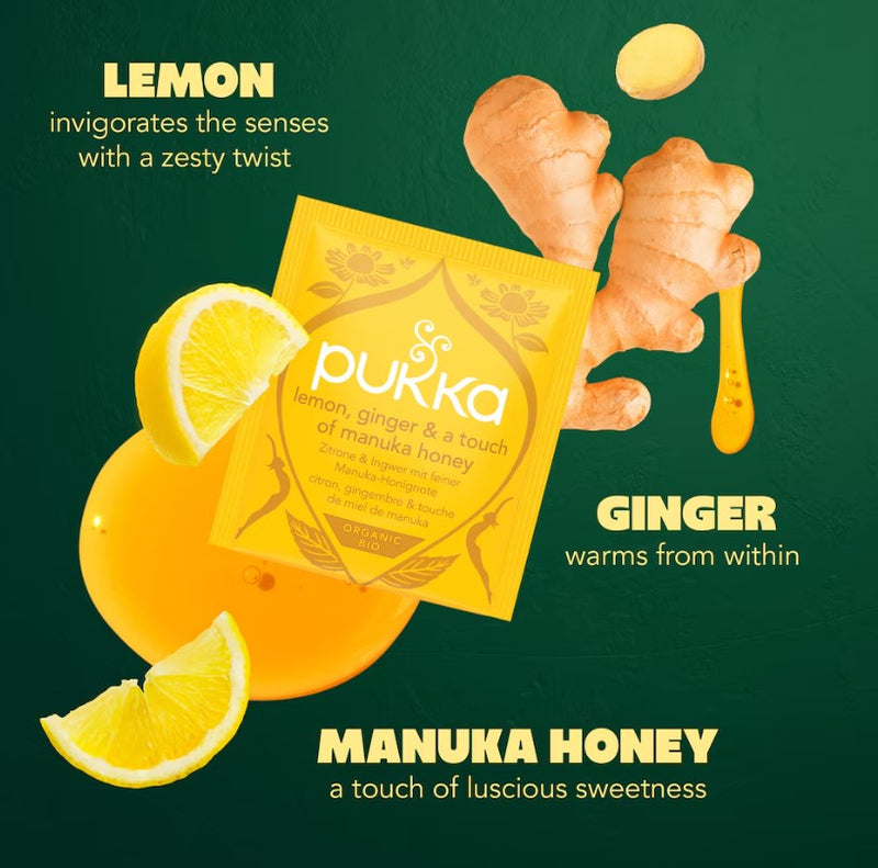 Pukka Lemon, Ginger & Manuka Honey - 20 Sachets