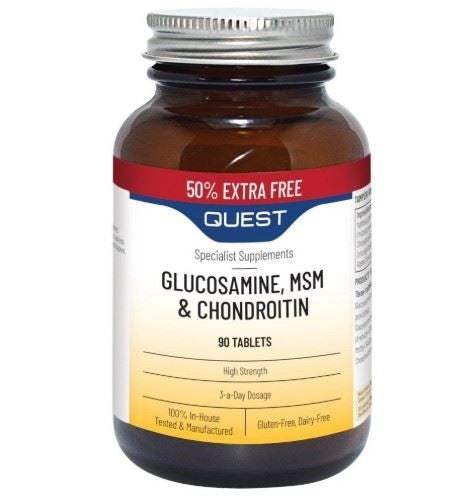 Quest Glucosamine MSM & Chondroitin Extra Fill - 60 + 30 Tabs
