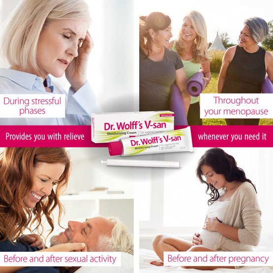 Dr. Wolff’s V‑san Moisturising Cream 50g – Hormone‑Free Vaginal Dryness Relief