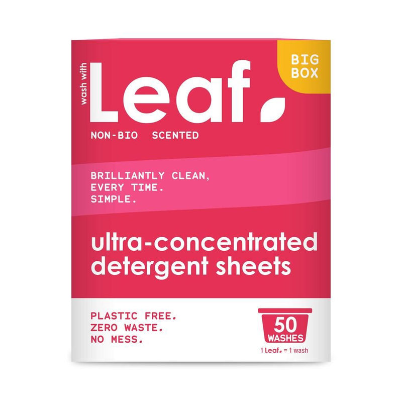 Wash With Leaf Non Bio Laundry Detergent Sheets - 50 Washes
