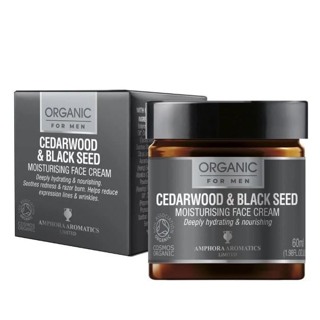 Amphora Aromatics Cedarwood & Black Seed Face Moisturiser For Men - 60ml