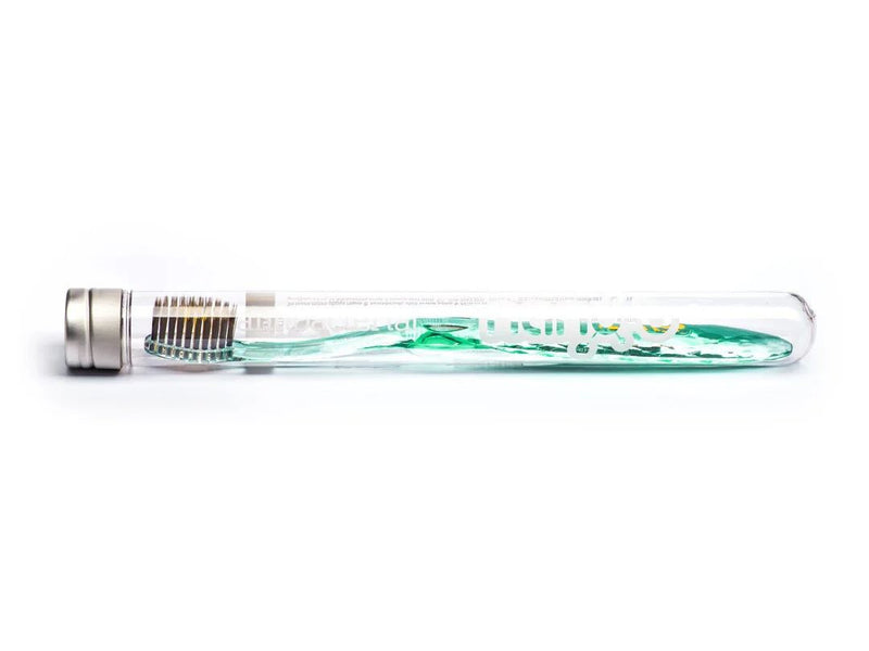Nano-b Antibacterial Gold & Charcoal Toothbrush - Green