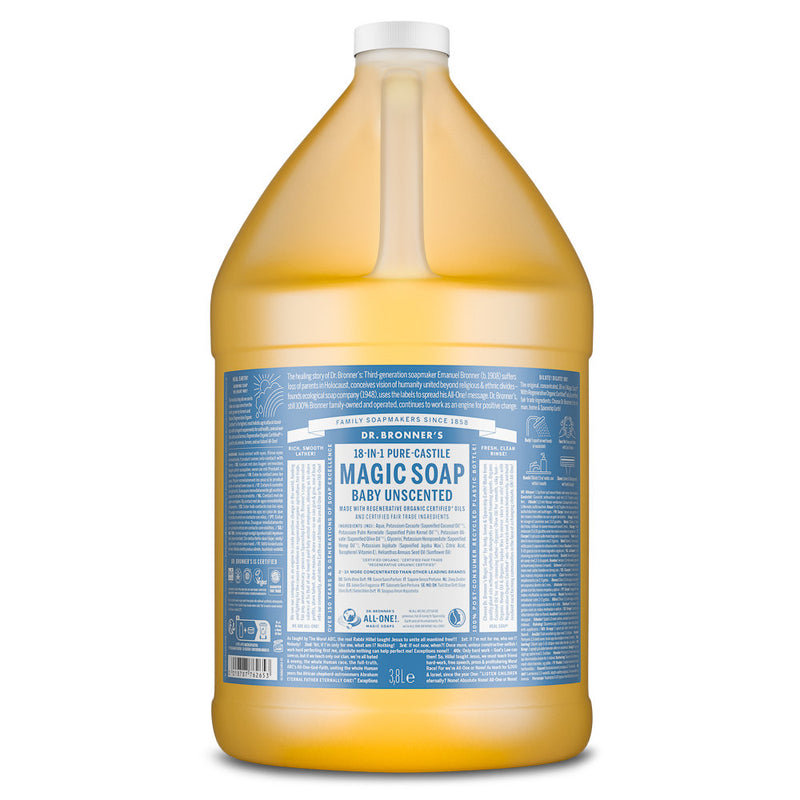 Dr Bronner Baby Mild Pure-Castile Liquid Soap - 3790ml