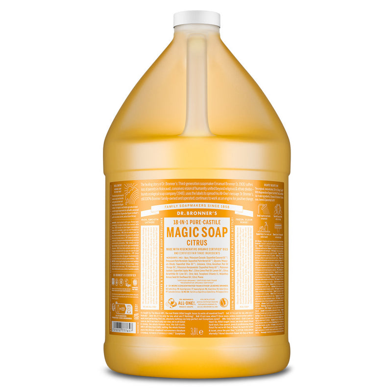 Dr Bronner Citrus Pure-Castile Liquid Soap - 3790ml