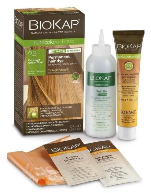 BioKap Extra Light Golden Blond 9.3 Rapid Permanent Hair Dye - 135ml