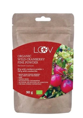 Loov Organic Wild Cranberry Freeze-Dried Powder 90g