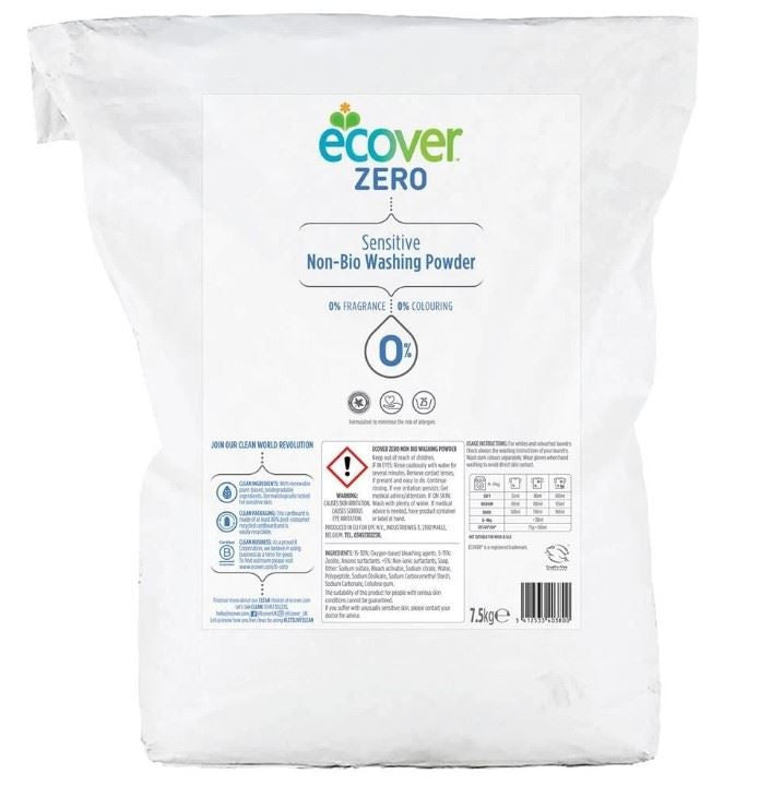 Ecover Zero Non Bio Washing Powder - 7500g