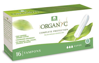 Organyc Tampons (Non Applicator) Super - 16 Tampons