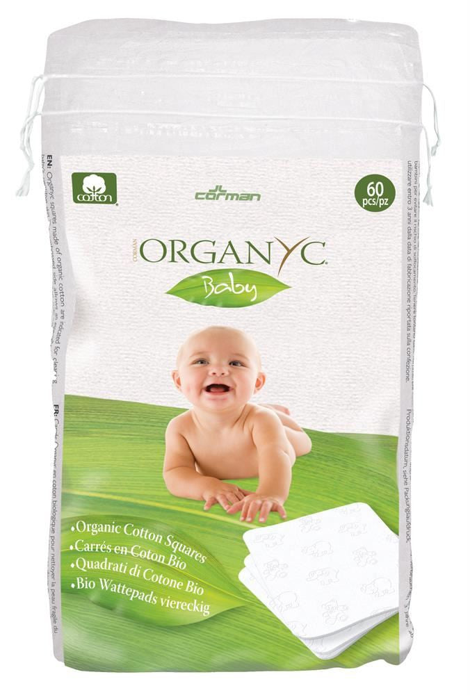 Organyc Baby Organic Cotton Squares - 60 Pieces