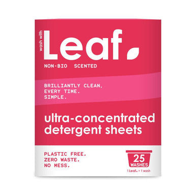 Wash With Leaf Non Bio Laundry Detergent Sheets - 25 Washes