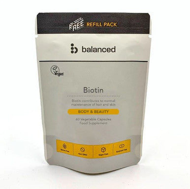 Balanced Biotin Refill Pouch - 60 Veg Caps