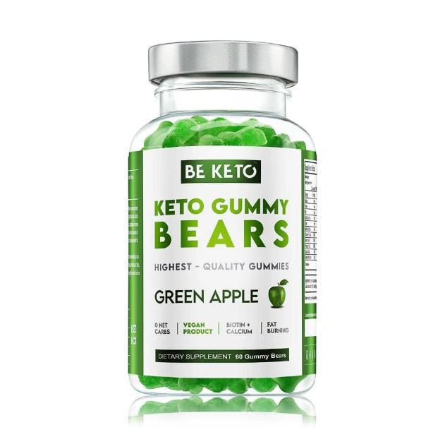 BeKeto Keto Gummy Bears Green Apple - 60 Gummies