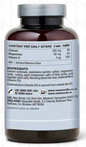 New Nordic Kids Magic Magnesium + Calcium & Vitamin D - 180 Tablets