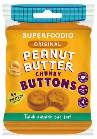 Superfoodio Original Peanut Butter Buttons - 20g (Pack of 15)