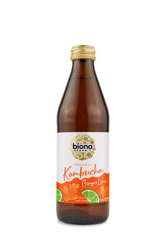 Biona Organic Ginger Lime Kombucha - 330ml (Pack of 2)