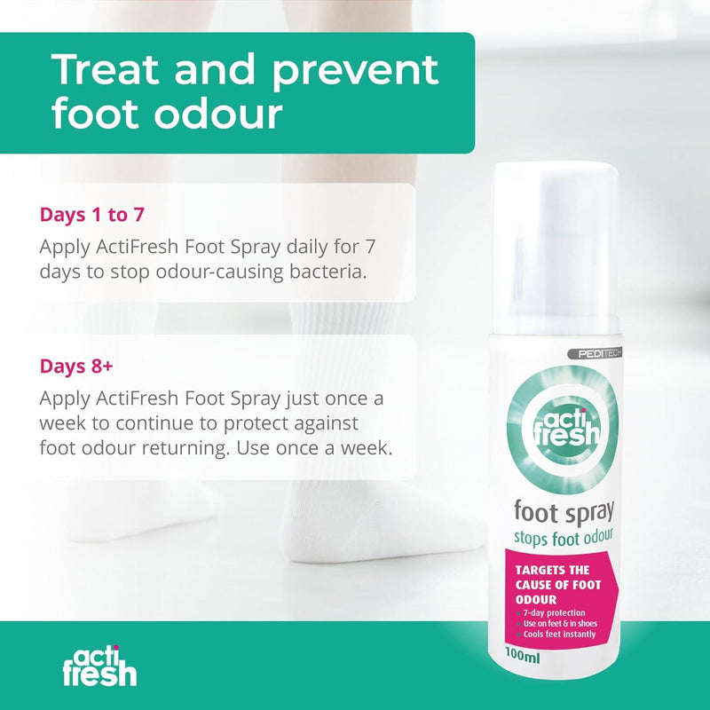 PediTech Acti Fresh Foot Odour Spray - 100ml