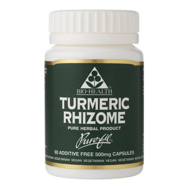 Bio Health Turmeric Rhizome 500mg - 60 Capsules